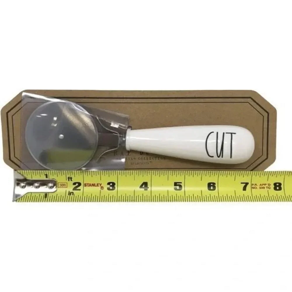 NWT Rae Dunn Pizza Tray and Cutter Set - includes stand, plate, and pizza cutter